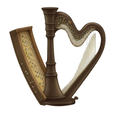 beatuful harp sticker