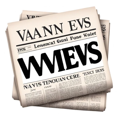 Vavinews logo with newspaper theme sticker