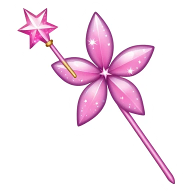Fairy wand  pink with sparkles  sticker