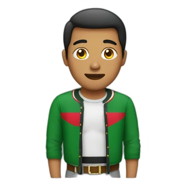 malay man with palestine shirt sticker