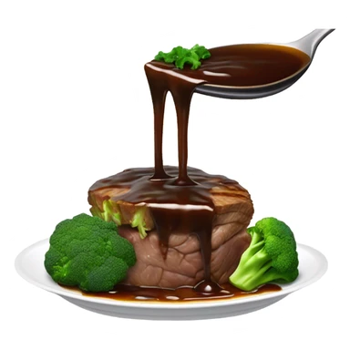 Chinese food broccoli beef  sticker