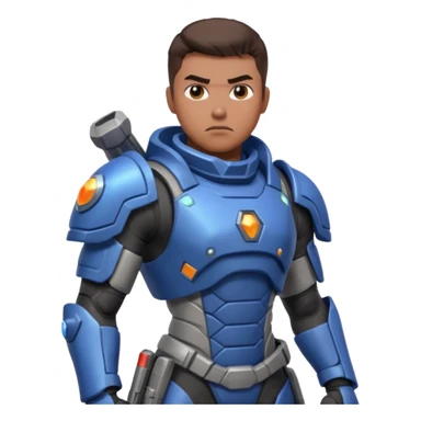 space warrior with rpg sticker