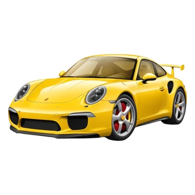 Yellow Porsche 911 sticker