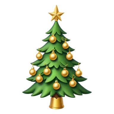 Christmas tree with Gold decorations sticker