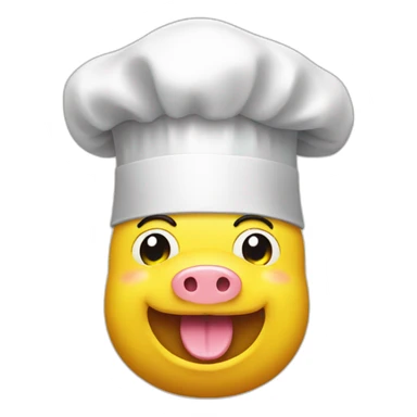  yellow pig chef face android phone style sticker