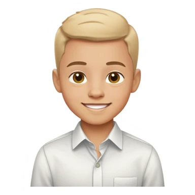 smiling boy in dress shirt sticker