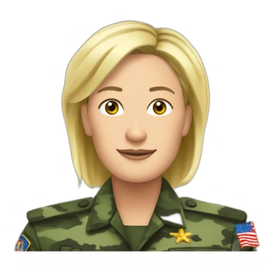 Marine le pen black sticker