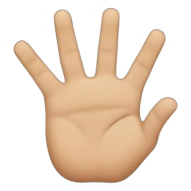 hand emoji with only the ring finger and middle finger are up sticker