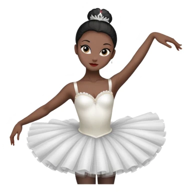 Black swan ballerina emoji from a far  sticker