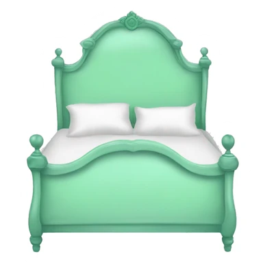 Mint green marie antoinette bed  sticker