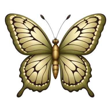Khaki Butterfly  sticker