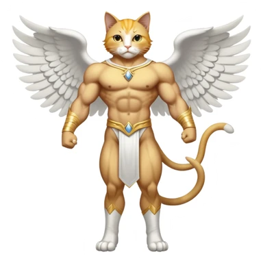 Golden Divine god angel Omni Black and white Super muscular Buff sigma Gigachad cat full body tuxedo colored  sticker