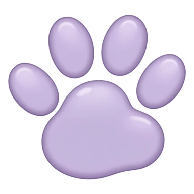 a very light pale pastel purple pawprint sticker