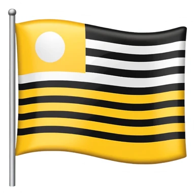 A flag emoji similar to German flag but replace color red with white sticker
