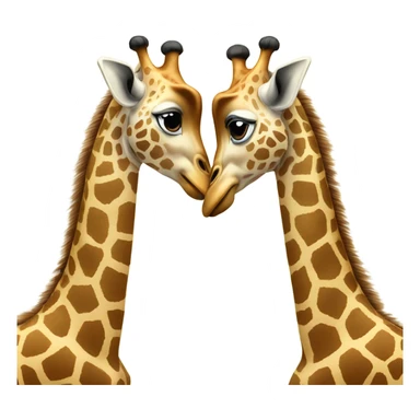 2 giraffes making a heart sticker