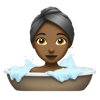 Girl having a spa day sticker