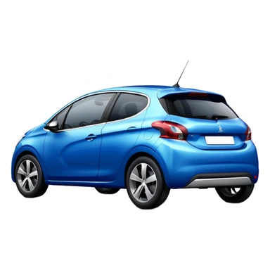 Peugeot 208 blu sticker