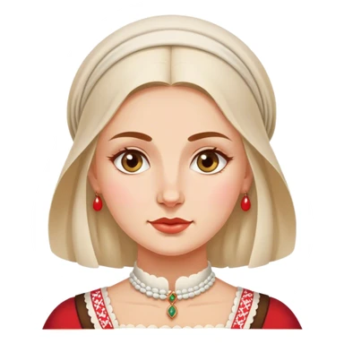 traditional polish european woman simple-traditional  sticker