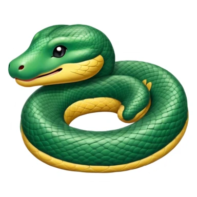 Meme-Worthy cute Sleeping Anaconda Portrait Emoji, Body coiled in a relaxed, peaceful slumber with a contented expression and softly closed eyes, showcasing intricately patterned scales and a serene demeanor, Simplified yet hilariously adorable features, highly detailed, glowing with a soft, drowsy jungle light, high shine, relaxed and utterly lovable, stylized with an air of playful laziness, bright and heartwarming, soft glowing outline, capturing the essence of a sleeping serpent that feels destined to become the next viral sensation of adorable rest! sticker