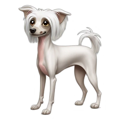 Chinese Crested kebab sticker