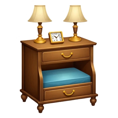 A Cupboard-commode-drawer-night-bed-stand furniture with a night lamp,WİTH BED sticker