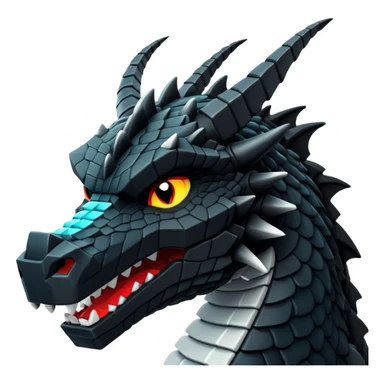 Minecraft black dragon head sticker