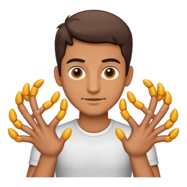 man with multiple arms, like a Hindu deity sticker