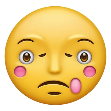 two emojis not happy stuck together no pink cheeks only two  sticker