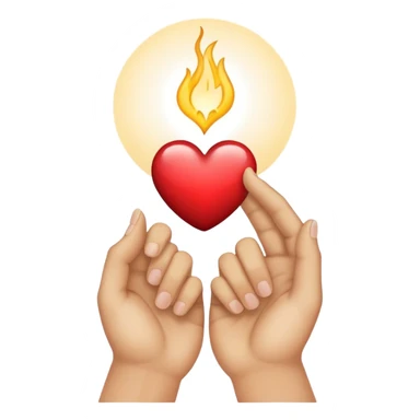 One hand making half a heart sticker