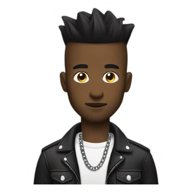 punk black guy sticker