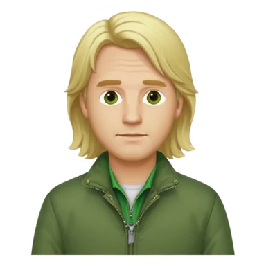 james sunderland silent hill 2 a man with blonde long  hair and green jacket sticker