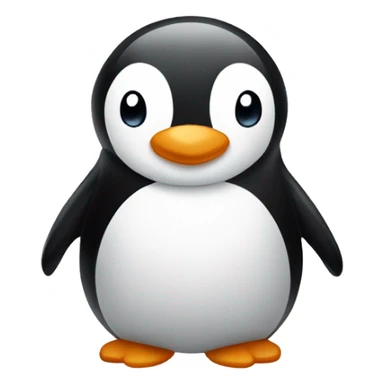 Pingüino abrazando un peluche de pingüino  sticker