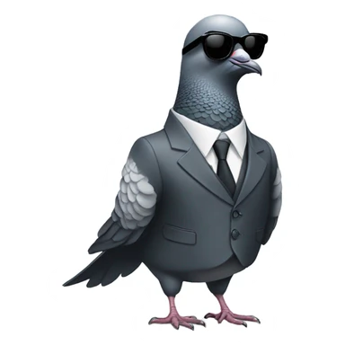 Pigeon in suit and sunglasses sticker