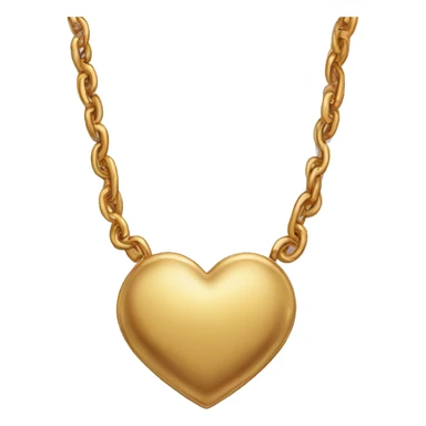 Heart shaped gold necklace with a T on it  sticker