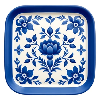 blue porcelain print tray  sticker