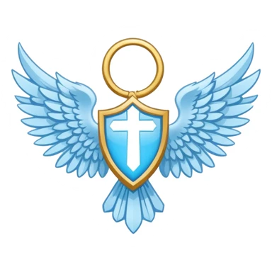 wings emblem holy saint light blue sticker