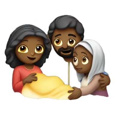 Holy Family at Christmas crib sticker