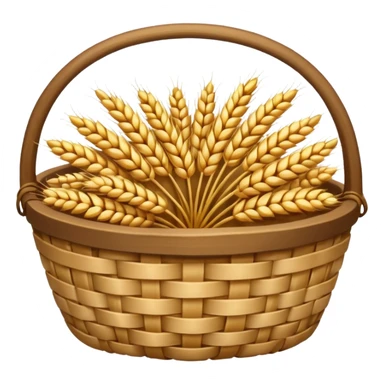 Wheat grain basket sticker