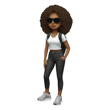 Climbing a mountain with swag and a hip outfit as a girl  sticker