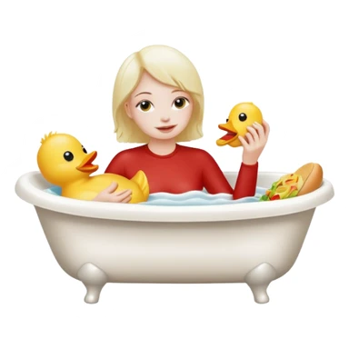 everyday life, bath, food, play sticker
