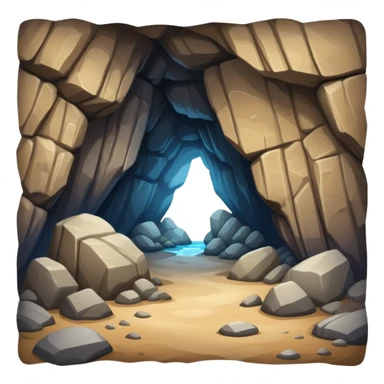 generate realistic detailed cave inside view sticker