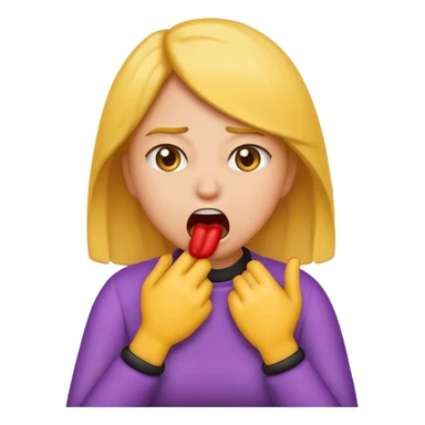 Women emoji choking herself  sticker