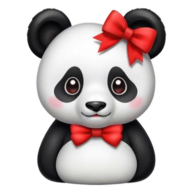 Un panda con un lazo sticker
