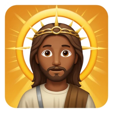 jesus in the middle of the sun sticker