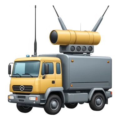 truck with electronic warfare equipment sticker