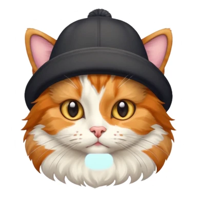 Cat hat sticker