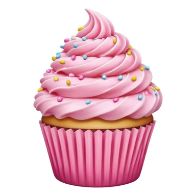 Cupcake with pink icing sticker