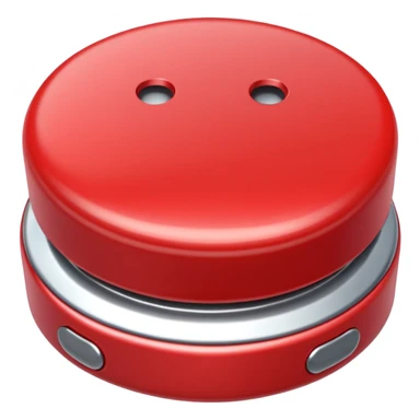 Red button ready to press sticker