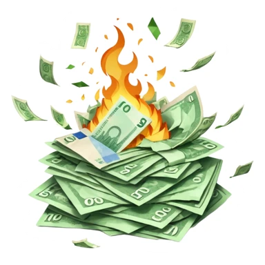 exploding stack of russian ruble notes sticker