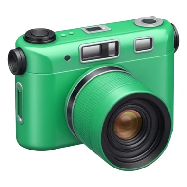Disposable camera roll green sticker